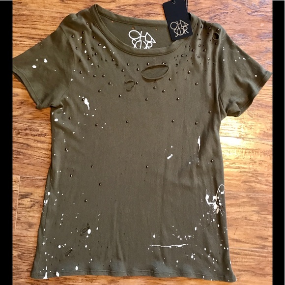 Chaser Tops - Chaser distressed tee